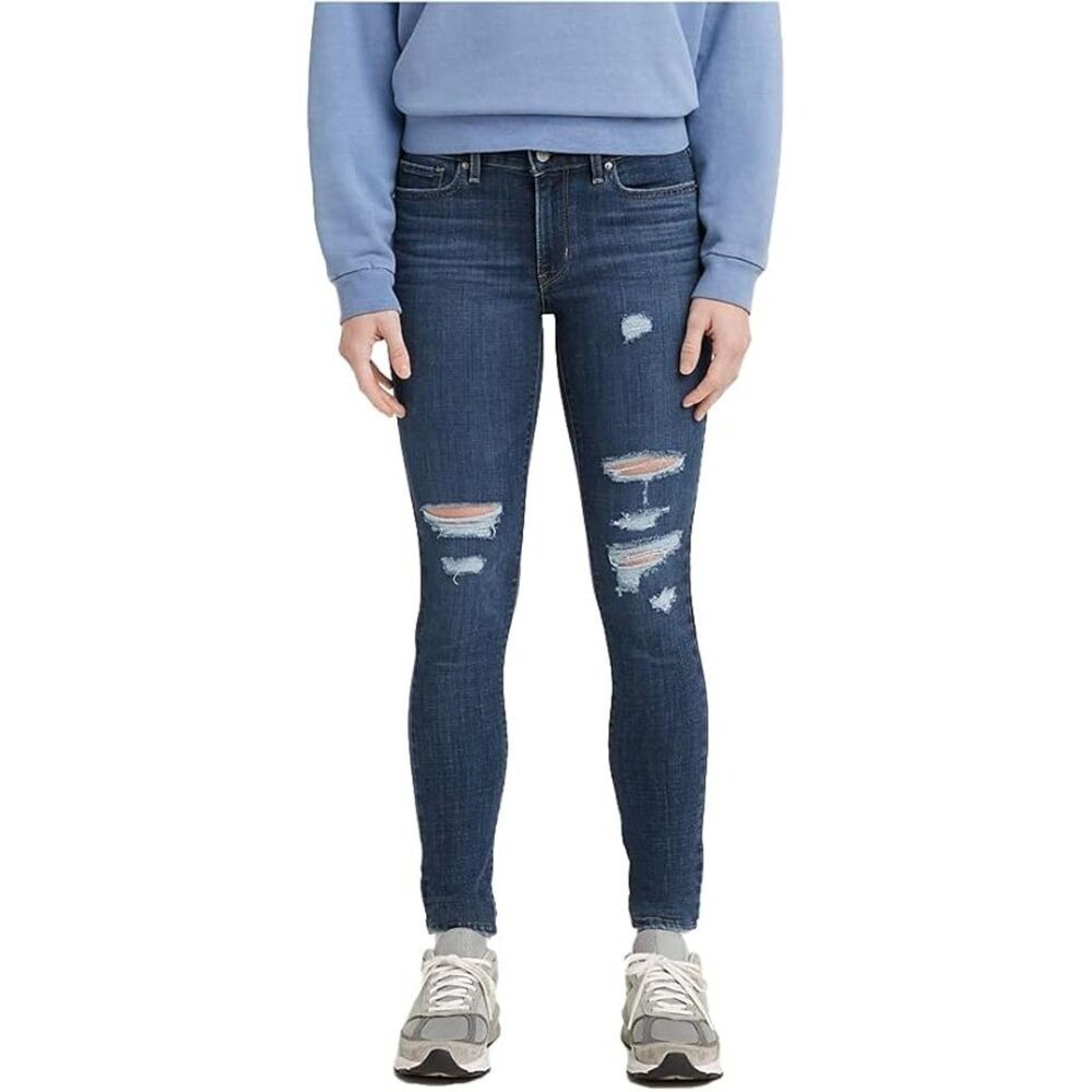 Levi's Women's 711 Super‎ Skinny Jeans, Distressed Size 34 NWT